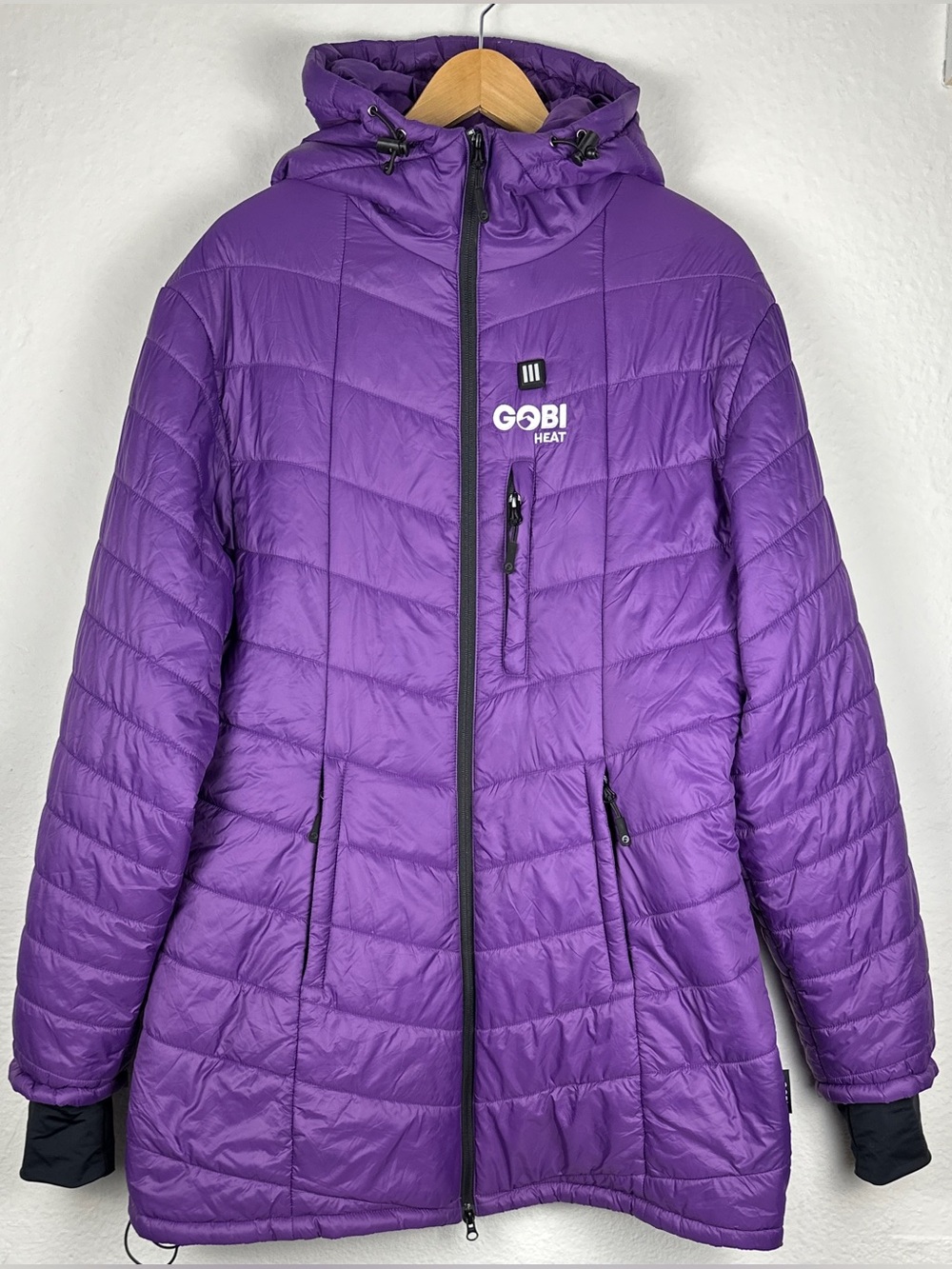 Gobi Heat Women’s 2XL Purple Heated Puffer Parka Jacket Hooded Untested
